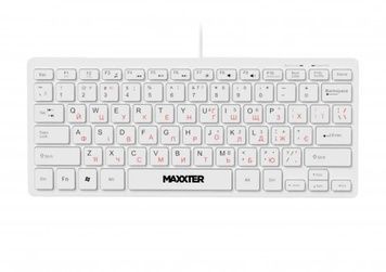 Клавіатура Maxxter KBM-C01W-UA, White, USB, 1.8 м, 78 кнопок