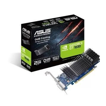 Видеокарта GeForce GT1030, Asus, 2Gb GDDR5, Silent (GT1030-SL-2G-BRK), DVI/HDMI, 1506/6008MHz, Low Profile, 64-bit