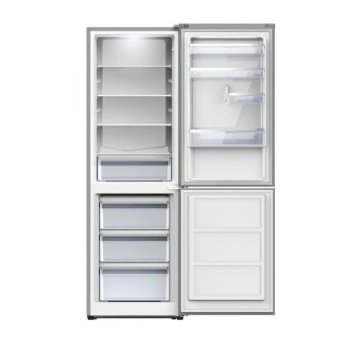 Холодильник Edler ED-385FS, Inox, двухкамерный, полезный объем 198л/89л, механическое управление, с нижней мор. камерой, 185x60x60см, A+, общий объем 287л