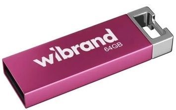 Флеш накопичувач USB 64Gb Wibrand Chameleon, Pink, USB 2.0 (WI2.0/CH64U6P), Ударостійкий корпус, Рожевий, Метал, 64 ГБ