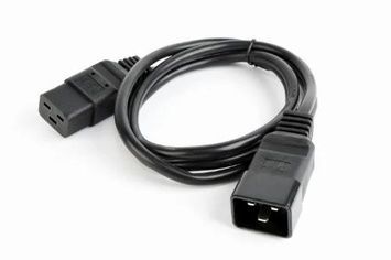 Кабель живлення від мережі PC-189, Black, 1.5 м, Cablexpert, 3x1.5 мм&sup2; (PC-189-C19), IEC C20 - IEC C19