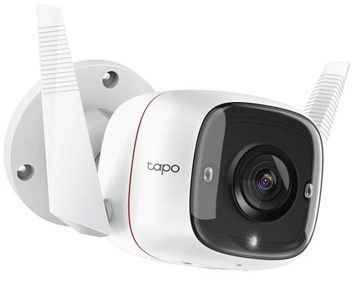 IP камера TP-Link Tapo C310, White, H.264, microSD, двосторонній аудіозв'язок, 3 Мп (2304x1296/15 fps), iOS 10+ / Android 5.0+, ІЧ-підсвічування 850 нм до 30 м, f/2.2, IP66, день/ніч, f=3.89 мм, 1/2.7" CMOS, WiFi (2.4 GHz)