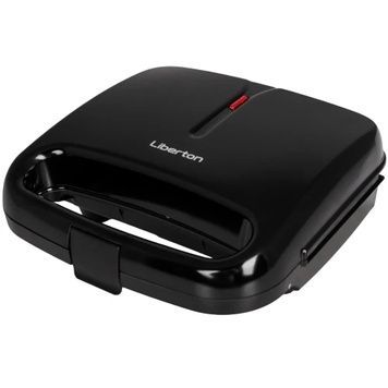 Бутербродниця Liberton LSM-5109, Black, 750W, індикатор готовності, розмір робочої поверхні: 21, 5х12 см, антипригарне покриття, пластини трикутні сендвічі