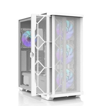 Корпус Zalman Z10 DUO, White, Mid Tower, 4x120 мм ARGB, 1xType-C / 2xUSB 3.1, для ATX / Micro ATX / Mini ITX, макс. CPU - 173 мм / VGA - 395 мм, боковая панель из закаленного стекла, без БП