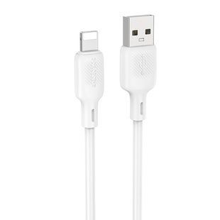 Дата-кабель Borofone BX113 Lenny USB-Lightning 2.4A 1м Белый