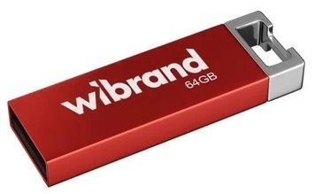 Флеш накопичувач USB 64Gb Wibrand Chameleon, Red, USB 2.0 (WI2.0/CH64U6R), Ударостійкий корпус, Метал, 64 ГБ, Моноблок