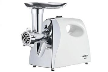 М'ясорубка Ardesto MGL-2050R White, 1800 W, насадка для томатів, для домашніх ковбас, продуктивність 2 кг/хв, 3 диски, реверс