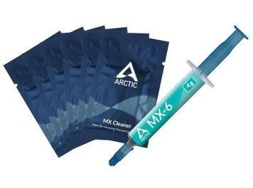 Термопаста Arctic MX-6, 4 г, шприц, -50&deg;C / +150&deg;C + 6 серветок MX Cleaner (ACTCP00084A), 7.5 Вт/мК