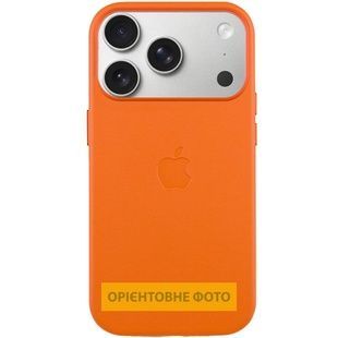 Чохол шкіряний Leather Case з MagSafe Orange для Apple iPhone 17 Air