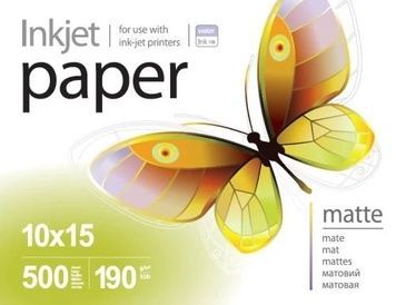 Фотопапір PrintPro, матовий, 190 г/м&sup2;, A6 (10x15), 500 арк (PME1905004R)