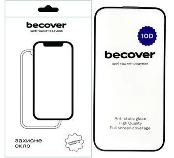 Захисне скло для Apple iPhone 15, BeCover 10D, Black (711329), 6.1"