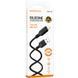 Дата-кабель Borofone BX113 Lenny USB-Lightning 2.4A 1м Черный