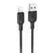 Дата-кабель Borofone BX113 Lenny USB-Lightning 2.4A 1м Черный