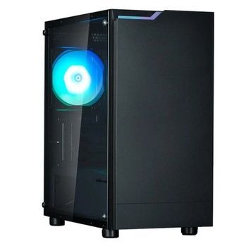 Корпус Zalman T4 Plus Black, без БЖ, 1xUSB2.0, чорний, TG Side Panel, VGA 320мм, 1x120мм ARGB, 2xUSB3.0, mATX