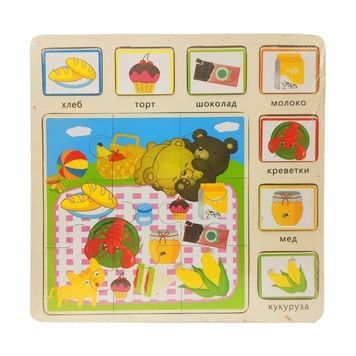 Пазли дерев'яні "Продукти" MD 1203, 30*30 см