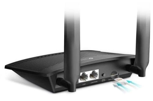 Роутер TP-LINK TL-MR100, Black, 1xSIM-card 3G/4G, 1xWAN, 1xLAN