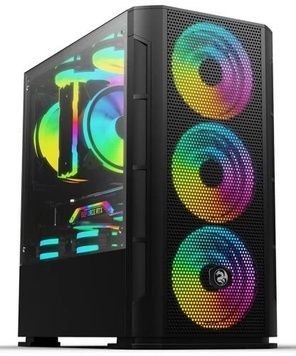 Корпус 2E Gaming CALLEO Black, без БЖ, 2xUSB 2.0, для Micro ATX / Mini ITX, бічна панель із загартованого скла (2E-GB700), 1xUSB 3.0, 4x120 ARGB Fan, Mini Tower
