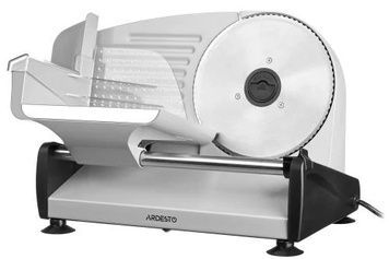 Слайсер Ardesto SDK-200S, 150 Вт, регулювання товщини нарізки від 1 до 15 мм, метал. корпус, лезо з нерж. сталі діаметром 19 см