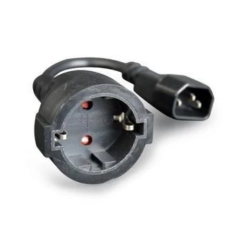 Кабель живлення від мережі, Black, 15 см, 3x0.75 мм&sup2; (PC-SFC14M-01), Cablexpert, IEC C14 - CEE 7/4