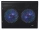 Підставка для ноутбука до 17" Trust Azul, Black, 640 г (20104), 2x12.5 см вентилятори, сітчасте металеве верхнє покриття, блакитне LED підсвічування, 360х280х50 мм