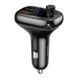 FM-модулятор Baseus S-13 36W (2USB-A + 1 Type-C), чорний