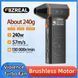Вентилятор ручний Fiizreal X50, Black, акумулятор 59.2 Wh, швидкість до 130 000 RPM, 270 г, 2 насадки в комплекті, 240 Вт, Type-C