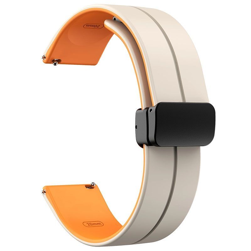 Силиконовый ремешок Classy для Smart Watch 20mm White/Orange