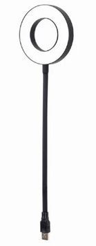 USB лампа Gembird NL-LEDRING-01, 3 Вт, 3000-7000K, 24 LED
