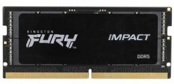 Пам'ять SO-DIMM, DDR5, Kingston Fury Impact, 4800 MHz, 16Gb, CL38 (KF548S38IB-16), 1.1V