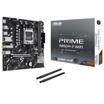 Материнская плата AM5 Asus PRIME B850M-F WIFI, B850, 1xPCI-E 5.0 x16, MicroATX, 1xPCI-E 4.0 x1, WiFi 6, HDMI, 2xDDR5, 2xM.2, Bluetooth 5.3, Realtek 1Gb, Realtek 7.1, 4xUSB 3.2 / 6xUSB 2.0, Встр. видео (CPU), 4xSATA3