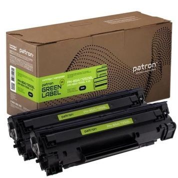 Картридж Canon 725, Black, Dual Pack (PN-85A/725DGL), Patron Green, LBP-6000/6020, MF3010, 1600 стор