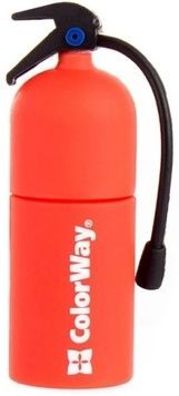 Флеш накопичувач USB 64Gb ColorWay "Fire Extinguisher", Red, USB 3.0 (CW-USBFE64), Гума, 64 ГБ, Моноблок