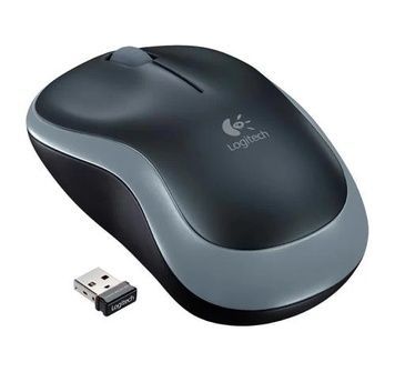 Миша Logitech M185, Grey/Black, 3 кнопки, 1xAA (910-002238), USB, 1000 dpi, оптична, бездротова