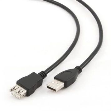 Кабель USB 2.0 AM - USB AF, 3 м, Cablexpert (CCP-USB2-AMAF-10), Black