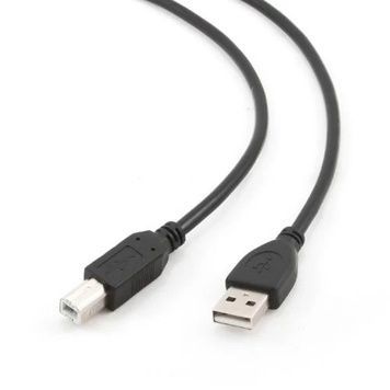 Кабель USB 2.0 AM - USB BM, 3 м, Cablexpert (CCP-USB2-AMBM-10), Black