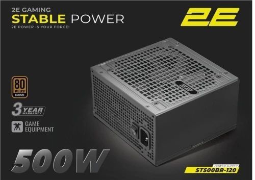Блок живлення 500W 2E Stable Power, 80+ Bronze, ATX v3.1