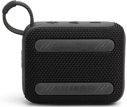 Портативная колонка 1.0 JBL Go 4 Black, 4.2 Bт, питание от аккумулятора, IPX7 водонепроницаемая (JBLGO4BLK), Bluetooth