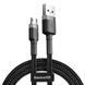 Дата-кабель Baseus Cafule USB - Micro USB 2.4A (1м) Серый/Черный