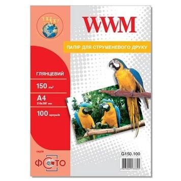 Фотобумага WWM, глянцевая, 100 л (G150.100), A4, 150 г/м&sup2;