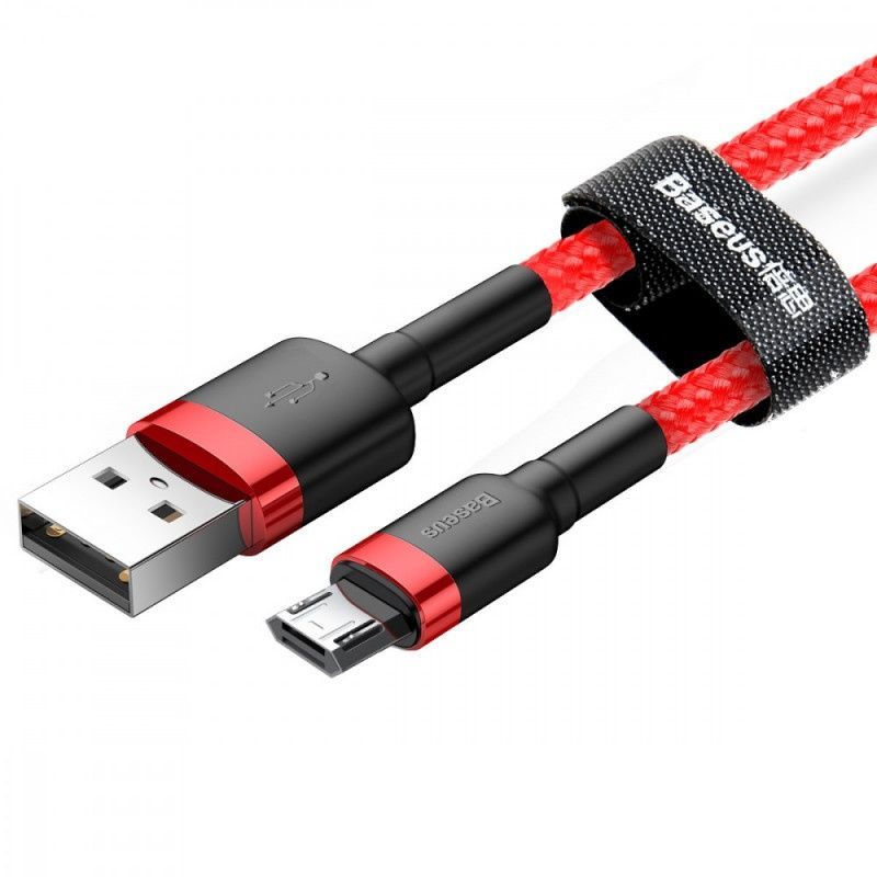 Дата-кабель Baseus Cafule USB - Micro USB 2.4A (1м) Красный