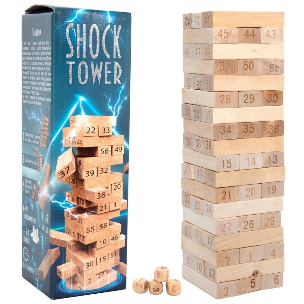 Настольная игра "Shock Tower" (30858), 45 брусков