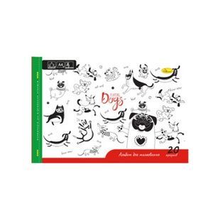 Альбом для малювання А4 "Playing Dogs" (АП-0303-6) зі скобою та перфорацією