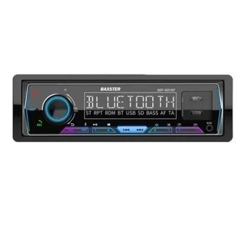 Автомагнітола Baxster BSF-5531BT Multicolor RGB USB, 1 Din, Bluetooth 5.3, вихід на сабвуфер (RCA 3V), 6хRCA, дисплей (40P-VA LCD), 4x50 Вт, microSD (до 32Gb) (BSF-3530BT)