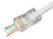 Конектор RJ45, UTP, модульна вилка з наскрізними отворами, позолочені контакти (LC-PTU-01/100), Cablexpert, 100 шт