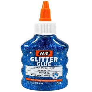 Декоративний клей "Металік Glitter" (синій, 100 мл) DSCN4619