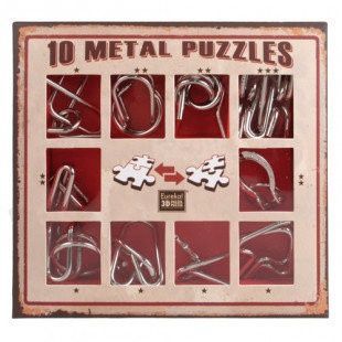 Набор головоломок Eureka 3D Puzzle 10 Metall Puzzles (красный, 473358) &ndash; 10 металлических головоломок