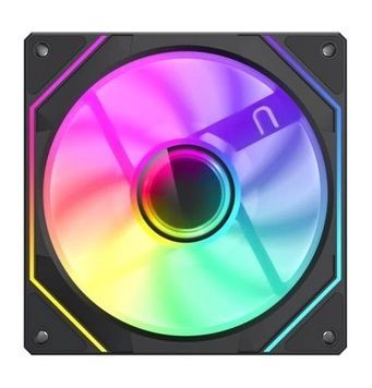 Вентилятор 120 мм, GameMax FN12A-S8I-R, 800-1600 об/хв, 50 см), 4-pin (PWM, Black, ARGB підсвічування, 50 см) / 3-pin (ARGB, гідродинамічний підшипник, 120х120х25 мм, до 31.21 дБ