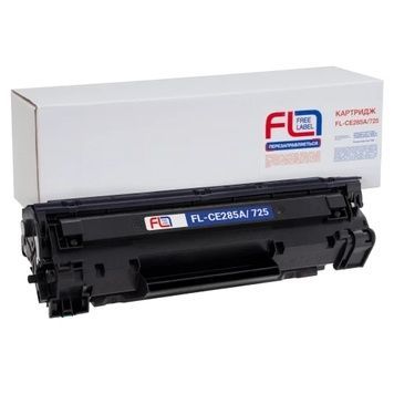 Картридж Canon 725, Black, MF3010, LBP-6000/6020, 1600 стор, Free Label (FL-CE285A/725)