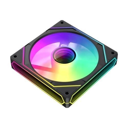 Вентилятор 120 мм, GameMax FN12A-S8I-R, 800-1600 об/хв, 50 см), 4-pin (PWM, Black, ARGB підсвічування, 50 см) / 3-pin (ARGB, гідродинамічний підшипник, 120х120х25 мм, до 31.21 дБ