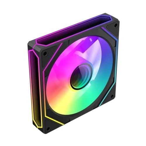 Вентилятор 120 мм, GameMax FN12A-S8I-R, 800-1600 об/хв, 50 см), 4-pin (PWM, Black, ARGB підсвічування, 50 см) / 3-pin (ARGB, гідродинамічний підшипник, 120х120х25 мм, до 31.21 дБ